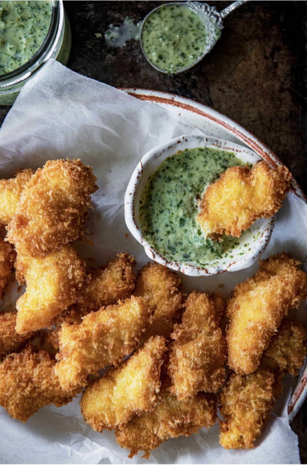 Fried abalone with jalapeno sauce